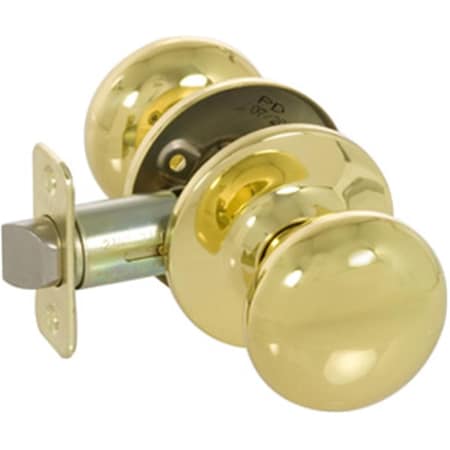 Classic Accessories Saxon Series Grade 3 Passage Knob Set, Bright Brass VE274583