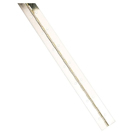 Prosource Continuous Hinge, 180 deg, Steel, Bright Nickel, 1.5 in x 30 in LR-033-PS