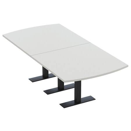 Skutchi Designs 8ft Arc Rectangle Conference Table With Power | Harmony Series | Person Meeting Room Table HAR-AREC-48X96-T.BK-U779-NA