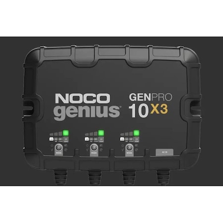 Noco Onboard Marine Battery Charger, 30A 3-Bank (10A/Bank), 12V Waterproof, GENPRO10X3 806305