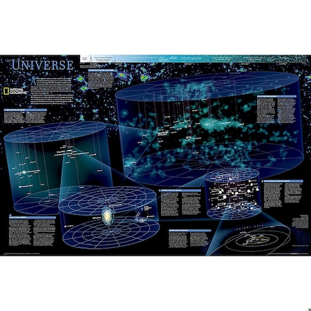 National Geographic The Universe Map, Laminated, 31.25'' x 20.25'' RE00620139