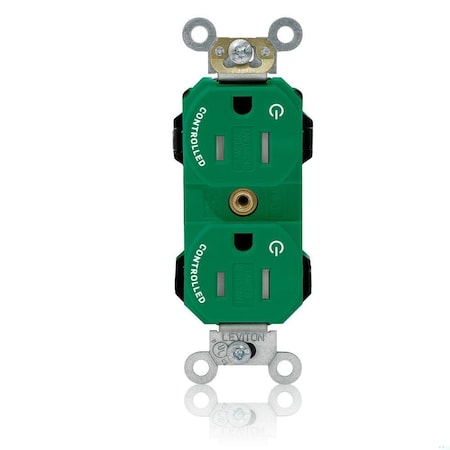 Leviton Straight Blade Receptacle, 5-15R, 15 A, 125V AC, Self-Grounded MT562-2SN