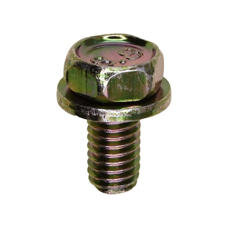 Auveco Hex Head Sems Body Bolt M6-1.0 x 12mm, 50PK 20434