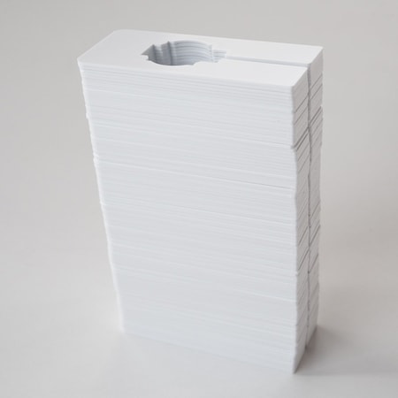 Nahanco Clothing Size Dividers for Clothing Racks, Rectangular - White/Blank Kit of 100, 100PK QSDWBLANK100