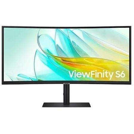 Samsung ViewFinity S6 S34C654UAN 34" Class UW-QHD Curved Screen LCD Monitor - 21:9 - Black S34C654UAN