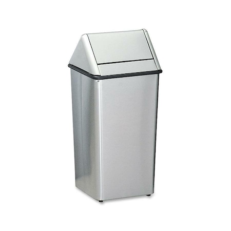 Witt Industries Stainless Steel Square Hamper with Swingtop 1311HTSS