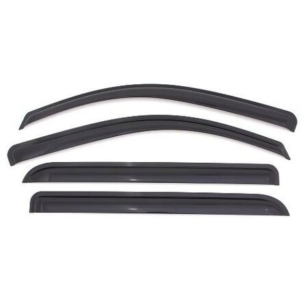 Ventshade Rainguards, Low Profile, Tape-On, Smoke, Acrylic, Set Of 4 94782