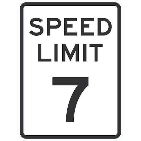 Lyle Speed Limit 7, 18x24, Non-Reflective, White G-11318-NA_18x24