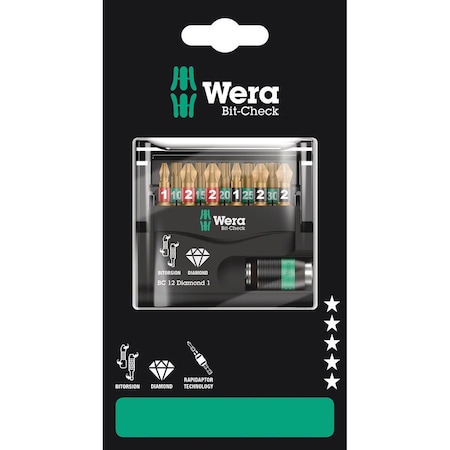 Wera Bit-Check 12 Diamond 1 SB, 12 pieces 5136392001