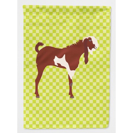 Carolines Treasures Jamnapari Goat Green Flag Canvas House BB7716CHF