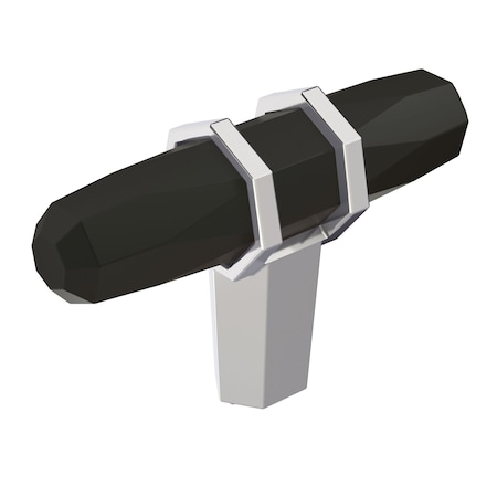 Amerock London 2-1/2 in 64 mm Length Black Bronze/Polished Chrome Cabinet Knob BP36647BBR26