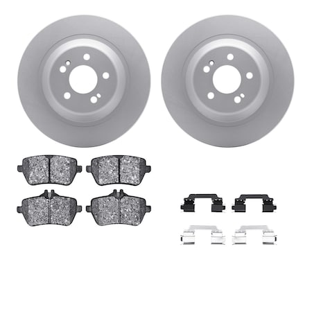 Dynamic Friction Co DFC GEOSPEC Coated Rotors with 5000 Brake Pads - Ceramic and Hardware 4512-63203