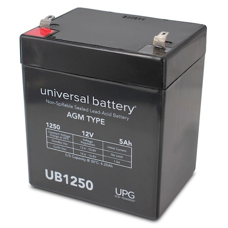 Upg Sealed Lead-Acid Battery, 12V, Lead Acid Chemistry UB1250