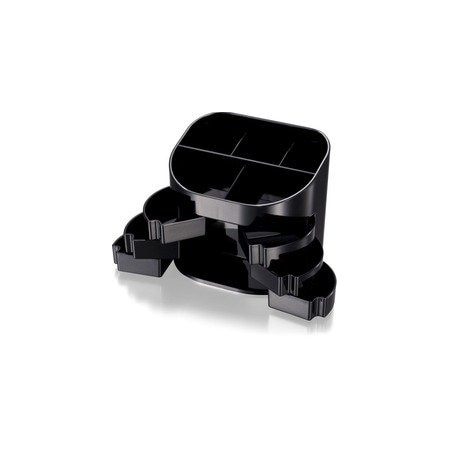 Officemate Double Supply Organizer, 11-Compartment, 6.5w x 4.75d x 5.75h, Black 22822