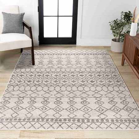 Jonathan Y Izil Moroccan Beni Souk Cream/Gray 8 ft. x 10 ft. Area Rug MOH209A-8