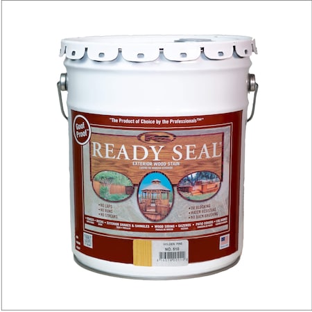 Ready Seal Exterior Wood Stain and Sealer, Golden Pine, 5 Gallon 510