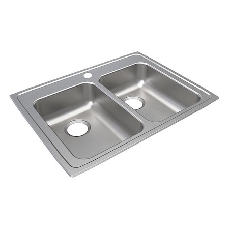 Just Manufacturing Bowl Drop-In Sink, 29"x22"x4.5", Gray DLADA2128A452-J
