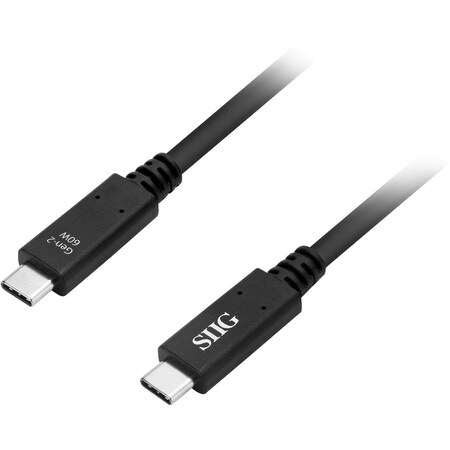 Siig Cable CB-TC0E11-S1 USB 3.1 Type-C Gen 2 Cable 60W 1M 10Gbps Brown Box CB-TC0E11-S1