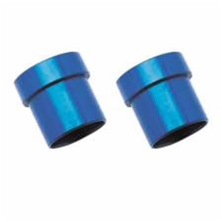 Hard Top 8 AN Aluminum Tube Sleeve, Blue Anodize - Set of 2 HA1603651