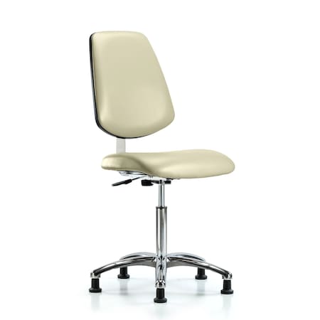 Blue Ridge Ergonomics Clean Room Chair 22" to 29" Height, Vinyl, Adobe White BR-CLR-VMBCH-MB-CR-NF-RG-8501