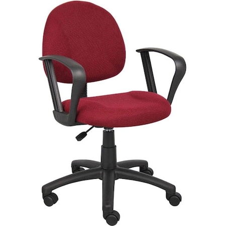Boss B317 Posture Deluxe Office Task Chair, 25 in W 25" L 40" H, Loop, Tweed Seat B317-BY