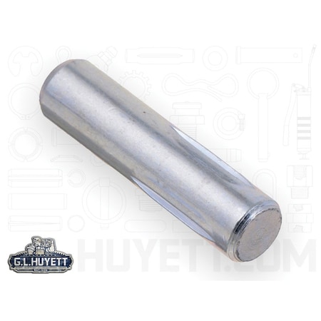 Huyett Type H Grooved Pin, Zinc Plated Low Carbon Steel, 0.375 in Dia x 0.373 in Small End Dia x 1.500 in L GP-0375-1500-H
