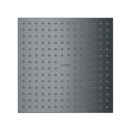 Axor ShowerSolutions Showerhead 250 Square 2-Jet, 2.5 GPM in Brushed Black Chrome 35313341
