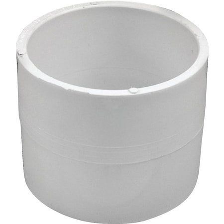 Genova CANPLAS Repair Coupling, 4 in, Hub, PVC, White 193004R