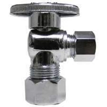 Plumb Pak Plumb Pak PB20123LF Stop Valve, 5/8 x 1/4 in Compression, Brass, Chrome PB20123LF