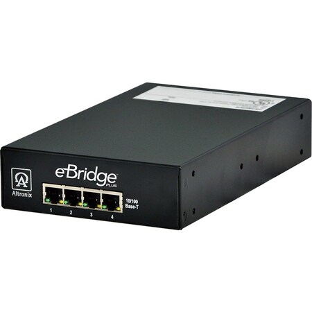 Altronix PoE Extender, 4 Cam. Inputs, 5-1/4" W EBRIDGE400PCRM