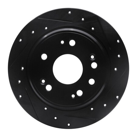 Premium Black Drilled & Slotted Brake Rotor, Disc Brake Rotor,