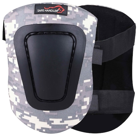 Safe Handler Camouflage Multi-Purpose Tactical Double Straps Knee Pads, PR BLSH-MS-PP-KP-11BK