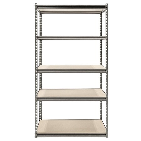 Prosource Boltless Shelving Unit with Particle Boards, 5 Levels, 36 in W x 18 in D x 72 in H 310-ORG1505W