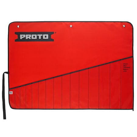 Proto Wrench Roll, Red, Canvas, 15 Pockets J25TR34C
