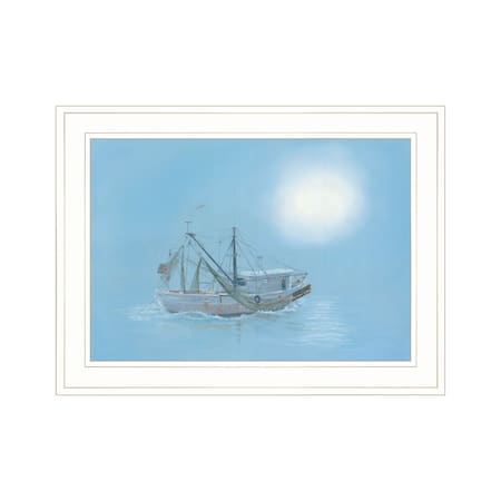 Homeroots Misty Morning 1 White Framed Print Wall Art 407699