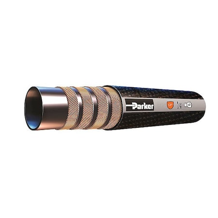 Parker Hydraulic Hose, 3/8" I.D., 100 ft. L, Black 797TC-6-100