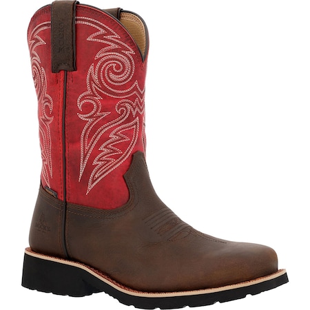 Rocky Women's Western Boot, 9.5 W, 11 in H, Magenta and Brown RKW0455