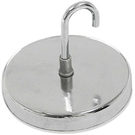 Master Magnetics Ceramic Magnetic Hook  20 lbs Pull Nickel  Chrome Plating B1798430