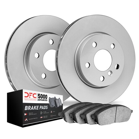 Dynamic Friction Co DFC GEOMET Rotors with 5000 Advanced Brake Pads 9502-63220