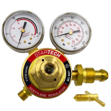 Star Tech Weld Acetylene Gas Regulator Compatible and Equivalent to Victor SR260-510 Medium Duty AC-200