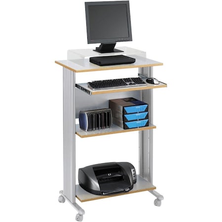 Safco Stand-Up Workstation, 22 in D X 45 in H, 29 1/2 in W X Steel/Compressed Wood, Gray 1923GR