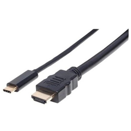 Manhattan USB-C to HDMI Cable, 4K@30Hz, 2m, Black, Male to Male, Three Year Warranty 151764