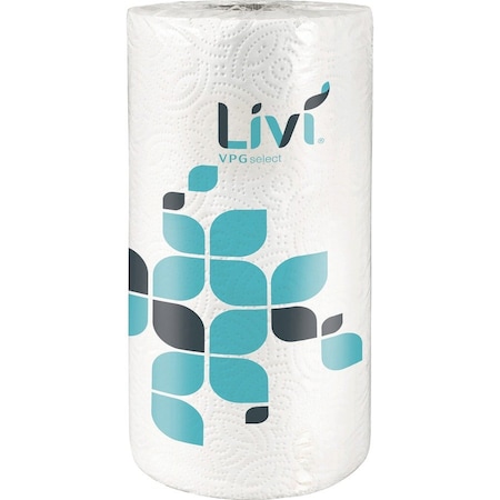 Livi VPG Select Perforated Roll Paper Towels, 2 Ply, 85 Sheets, White, 30 PK 41504