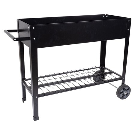 Pure Garden Raised Garden Bed Planter Box w/ Storage Shelf for Flowers, Vegetables, Herbs Gardening Supplies 50-LG1316