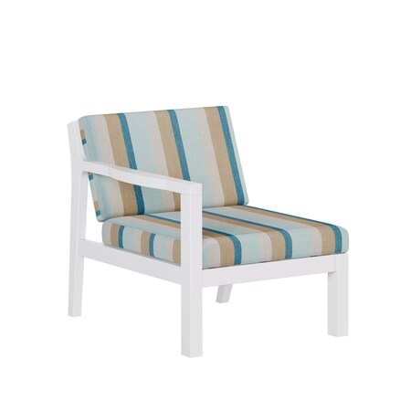 Polybird BREEZE DEEP SEAT SECTIONAL PIECE RIGHT CHAIR        WHITE POLYBIRD P102-WT-GAMI