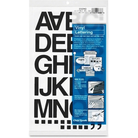 Chartpak Vinyl Helvetica Style Letters/Numbers - Skill Learning: Alphabet, Number - 10 x Numbers, 35 x, 45PK 1040