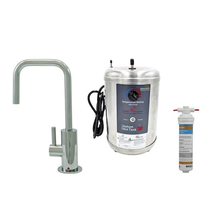 Mountain Plumbing Hot Water Faucet and Little Gourmet Tank (90 Deg) in Matte Black MT1830DIY-NL/MB