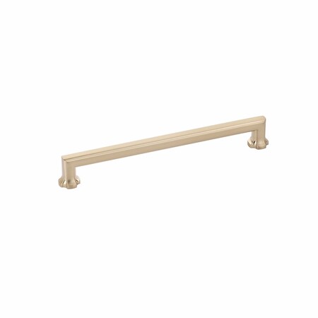 Schaub 8in Center to Center Empire Cabinet Pull Signature Satin Brass Finish 879-SSB