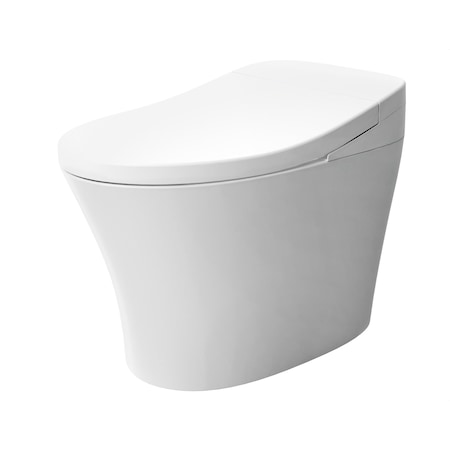 Anzzi Juno 26 in. Smart Toilet and Bidet Set in White with Heated Seat, Front & Rear Wash, Foot Sensor TL-ST823WH