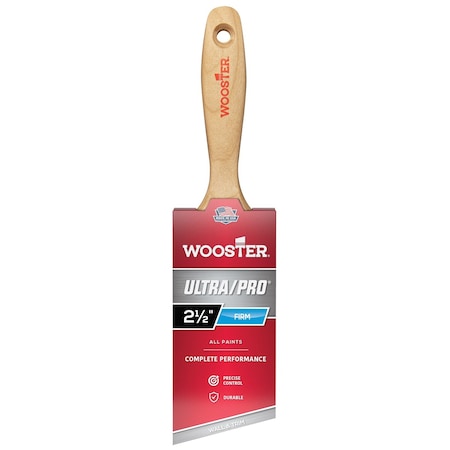 Wooster 2-1/2" Angle Sash Firm, Nylon/Polyester Bristle, Paint Brush, Wood Handle 4177-2 1/2